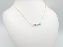 Load image into Gallery viewer, RAINBOW DIAMOND GOLD NECKLACE