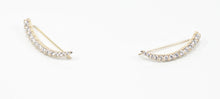 Load image into Gallery viewer, DIAMOND LINE AGAINST EAR GOLD EARRINGS